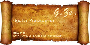 Gyula Zsuzsanna névjegykártya