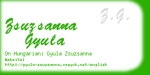 zsuzsanna gyula business card